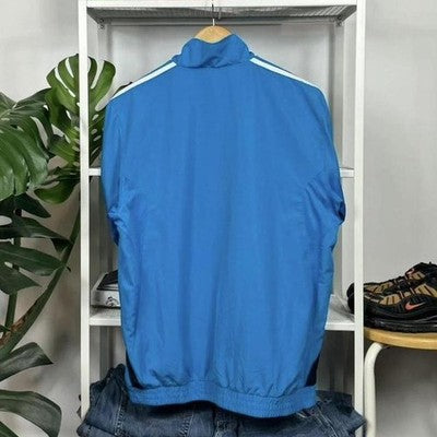 Vintage Adidas Y2K Blue Track Jacket With White Three Stripes Size M - Image 2