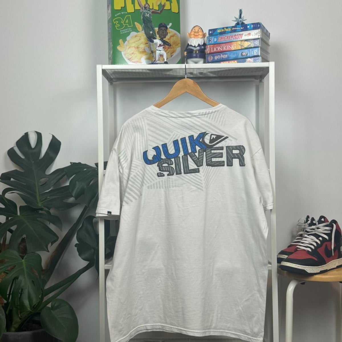 Vintage Quiksilver White Surf T-Shirt – XL