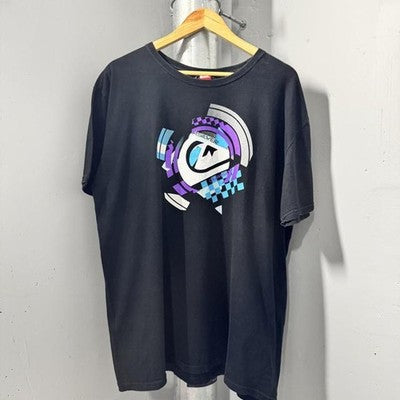 Quiksilver Graphic Logo T-Shirt Black Men's Size XL - Image 1