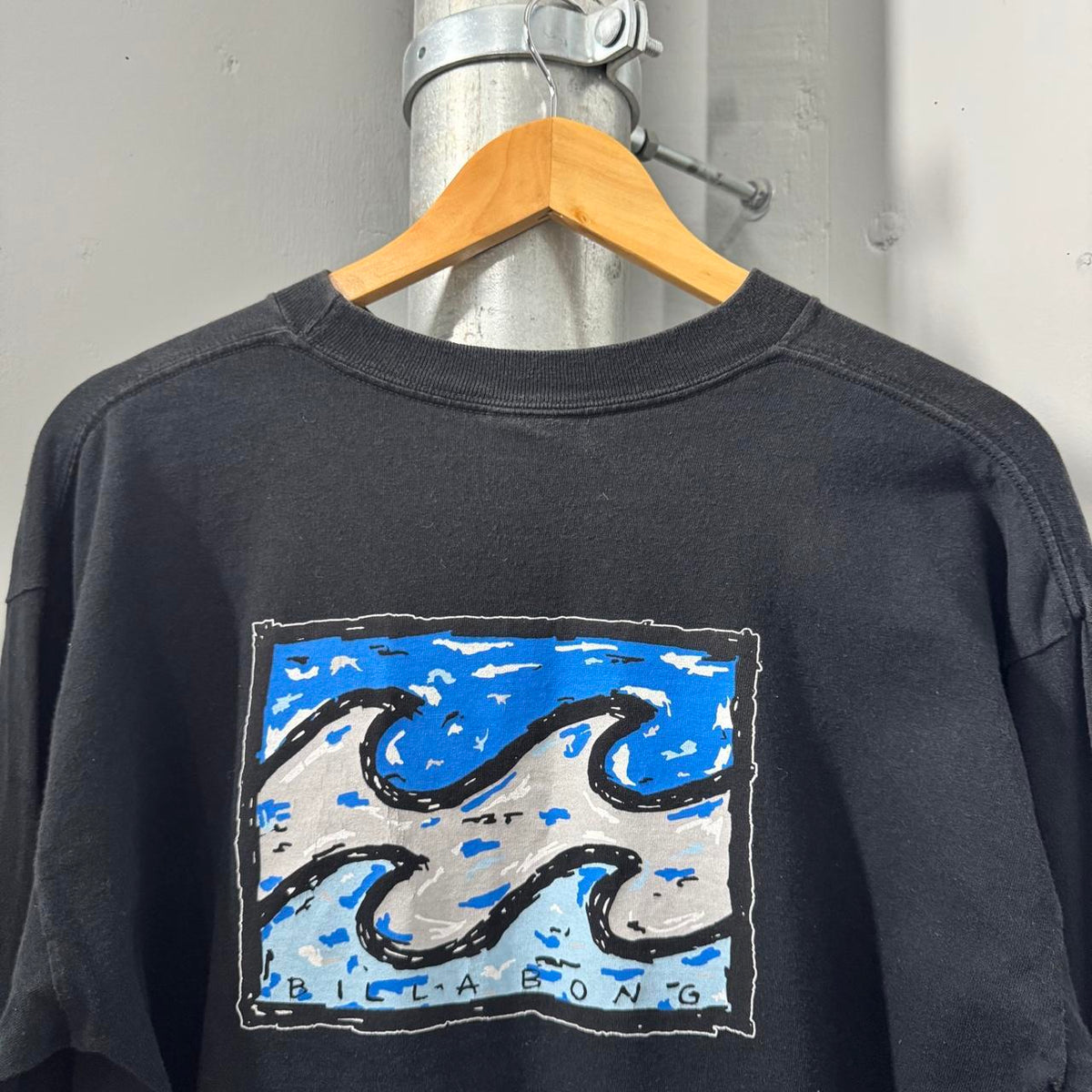 Vintage Y2K Billabong Long Sleeve T-Shirt Black Surf Graphic - Image 2