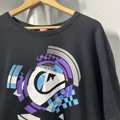 Quiksilver Graphic Logo T-Shirt Black Men's Size XL - Image 2