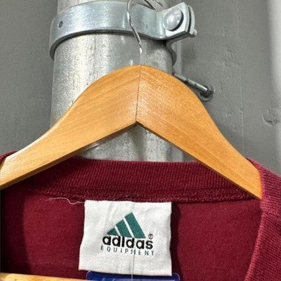 Vintage 90s Adidas Equipment EQT Maroon T-Shirt Men's XL - Image 3