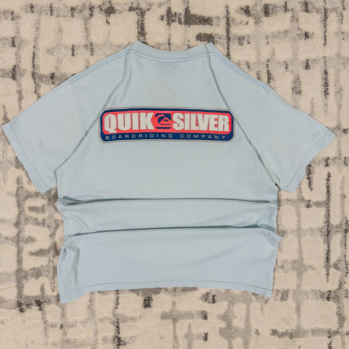 Vintage Quiksilver T-shirt M Baby Blue