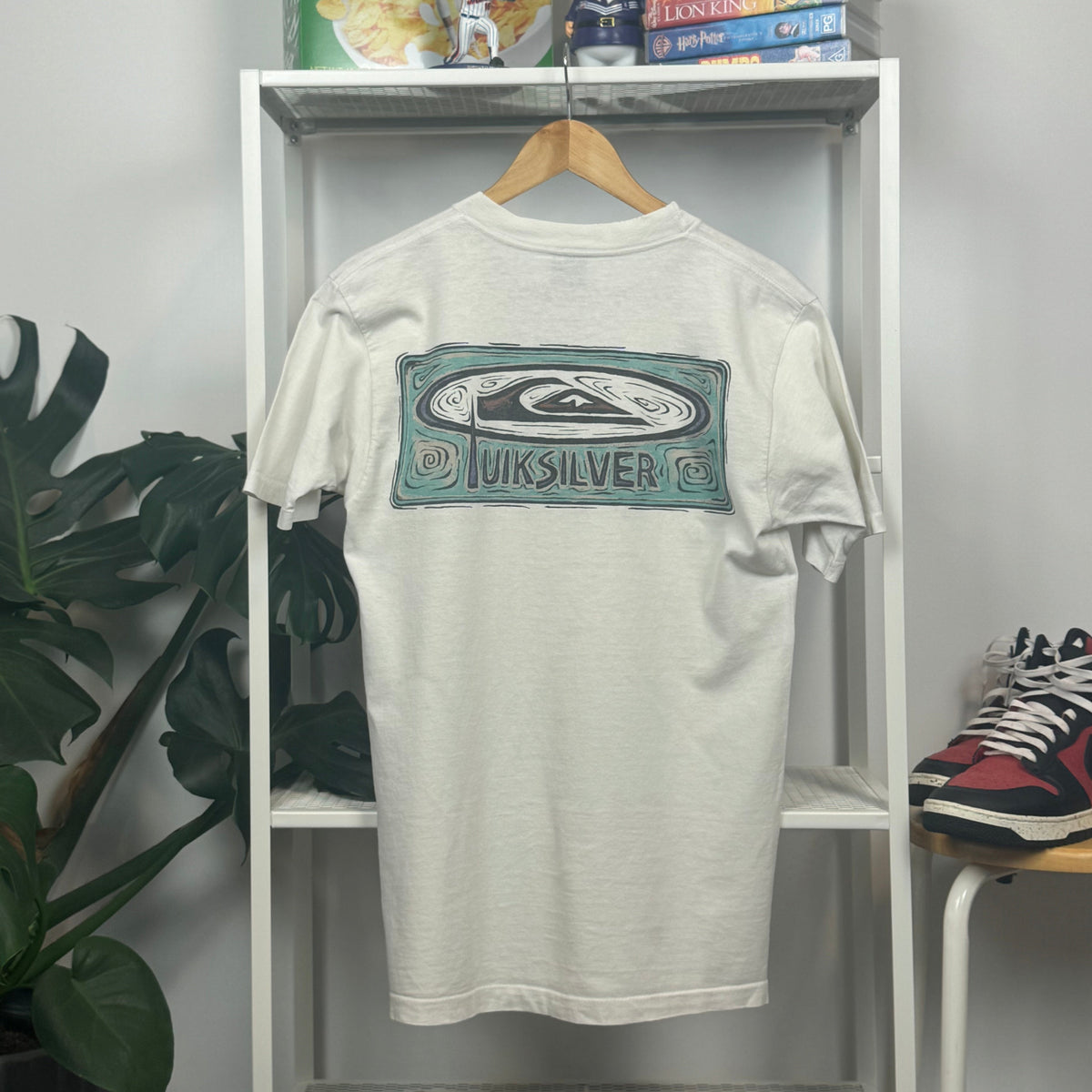 Vintage 90s Quiksilver White Surf T-Shirt – S