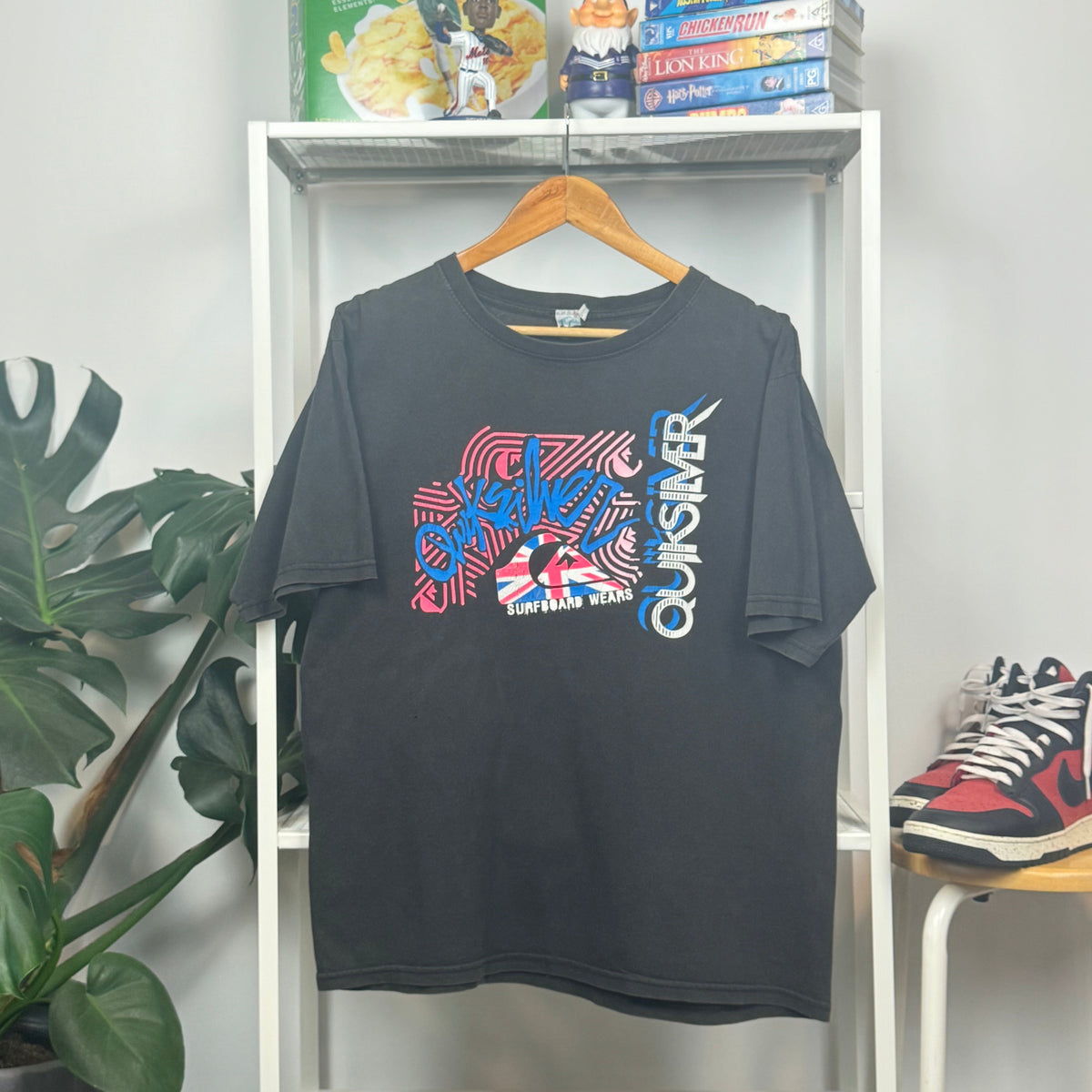 Vintage Quiksilver Rare Black Surf T-Shirt – M