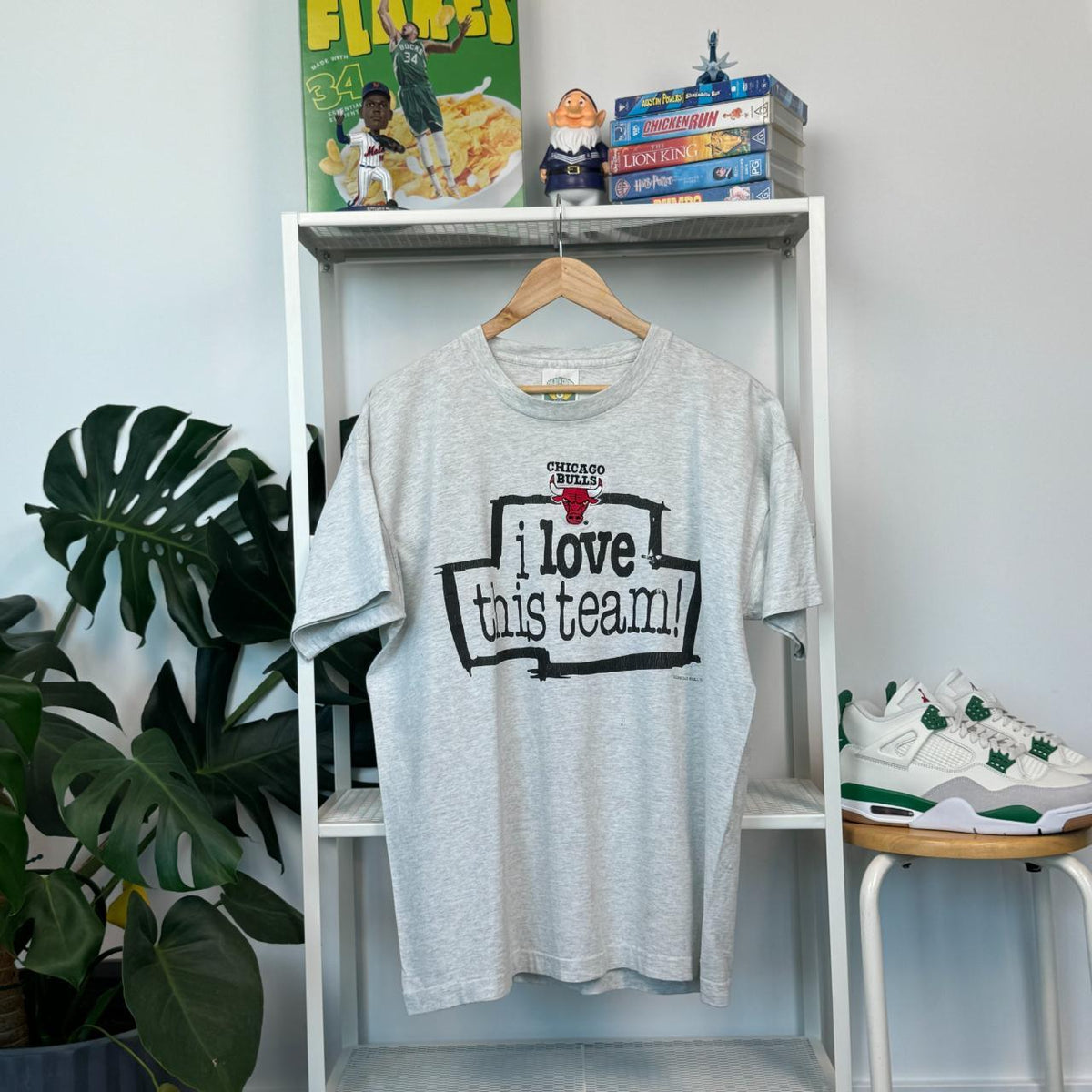 Vintage Chicago Bulls 'I Love This Team' Grey T-Shirt